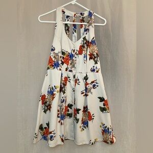Cream Floral Button Down Forever 21 Dress